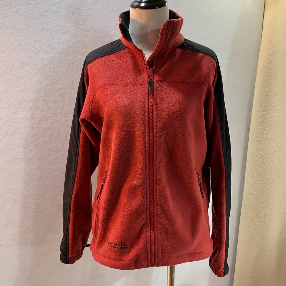 Columbia Fleece Jacket - Black/Rust Red